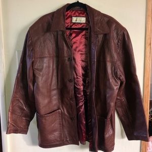 Men’s vintage leather coat